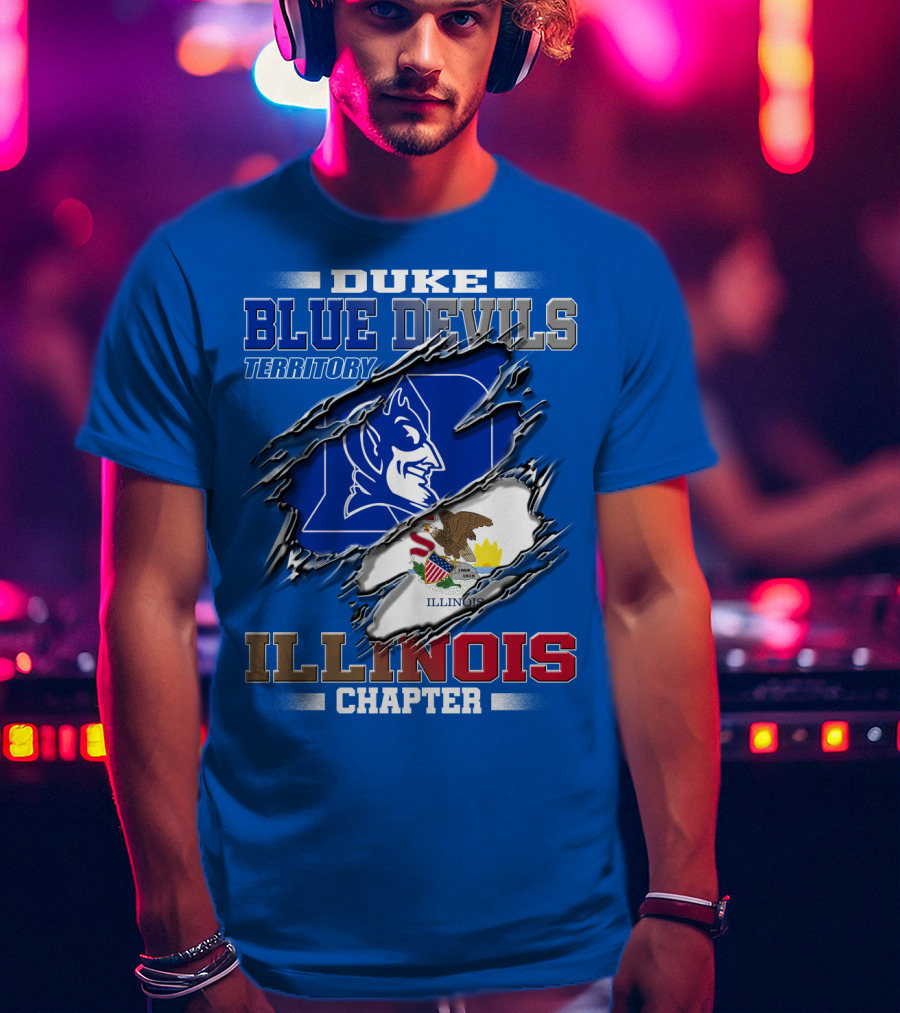 Duke Blue Devils Territory Illinois Chapter T-Shirt