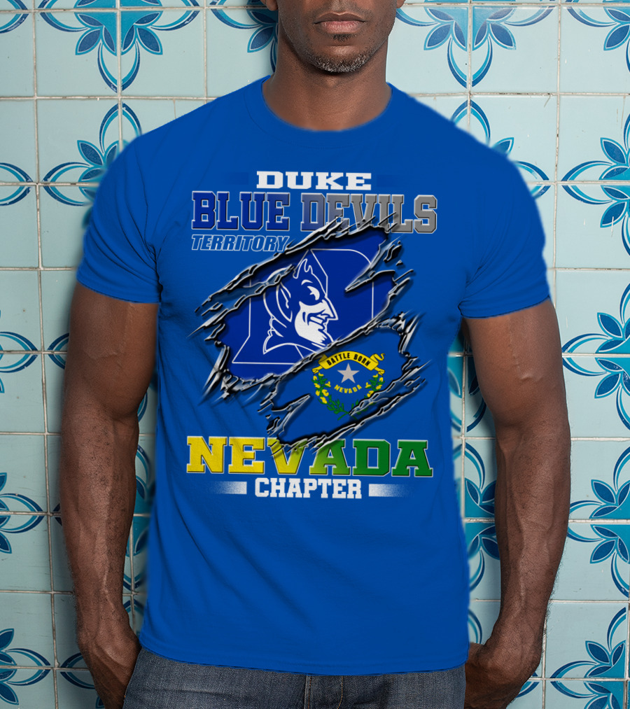Duke Blue Devils Territory Nevada Chapter Battle Born Nevada T-Shirt