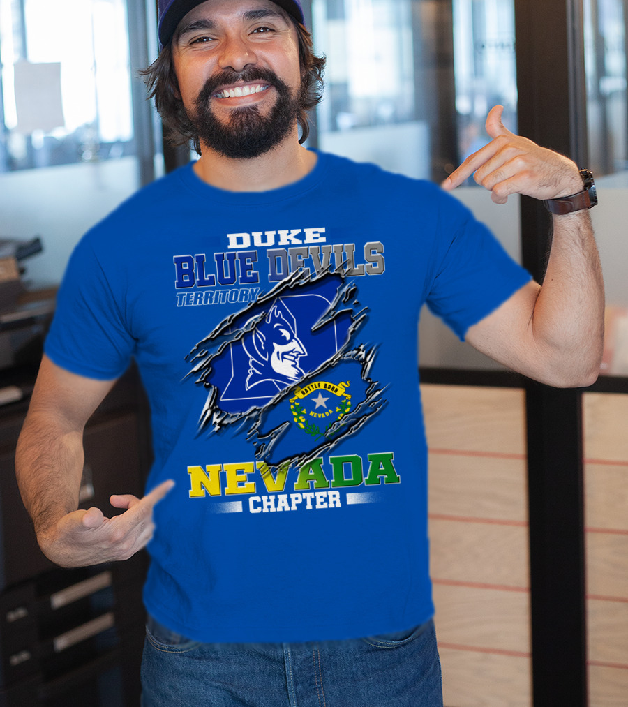 Duke Blue Devils Territory Nevada Chapter Battle Born Nevada T-Shirt