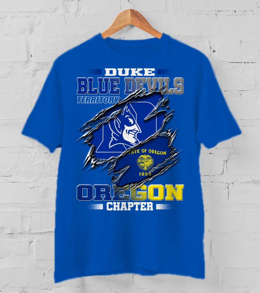 Duke Blue Devils Territory Oregon Chapter State Of Oregon 1859 T-Shirt