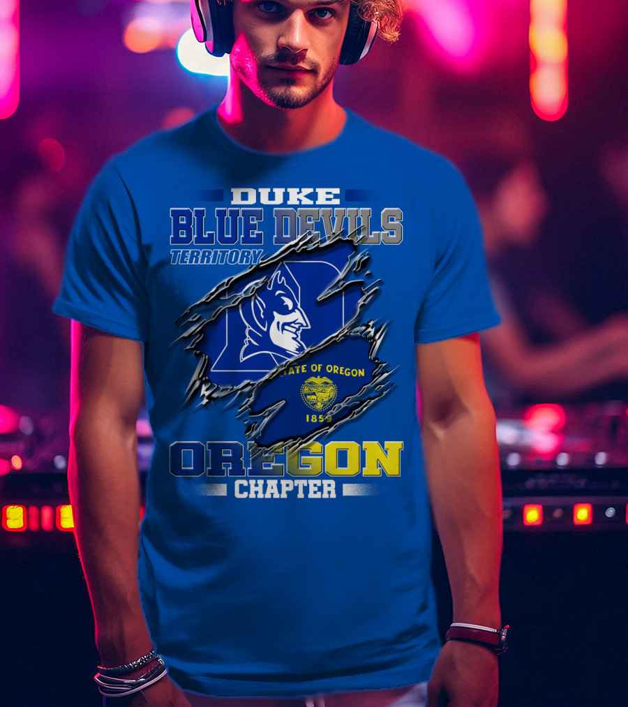 Duke Blue Devils Territory Oregon Chapter State Of Oregon 1859 T-Shirt