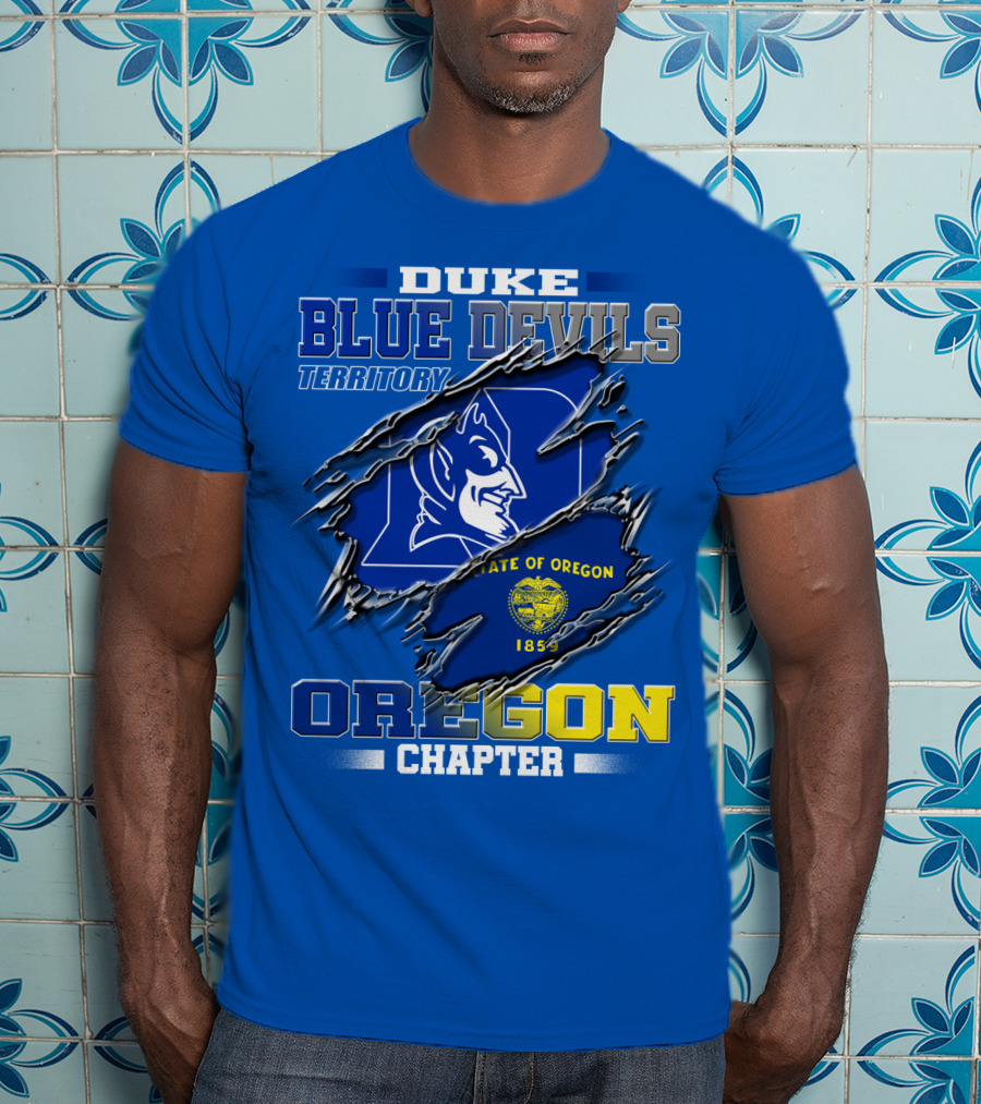 Duke Blue Devils Territory Oregon Chapter State Of Oregon 1859 T-Shirt