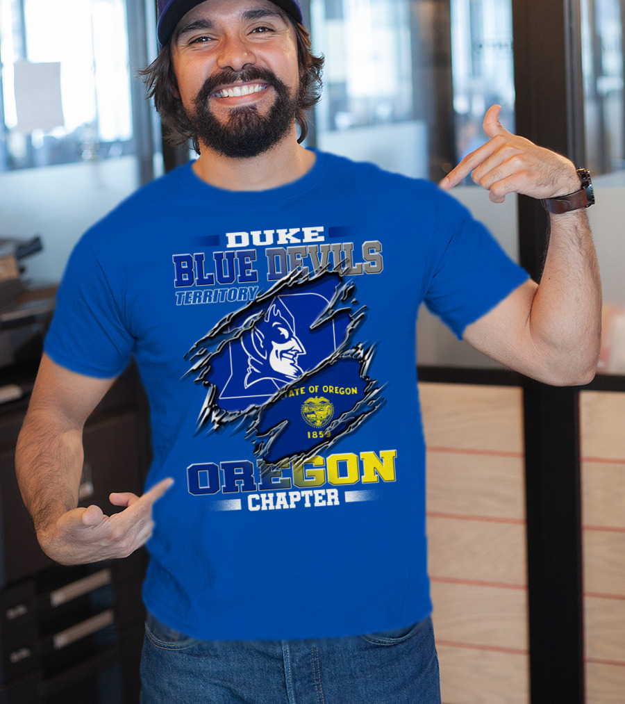 Duke Blue Devils Territory Oregon Chapter State Of Oregon 1859 T-Shirt