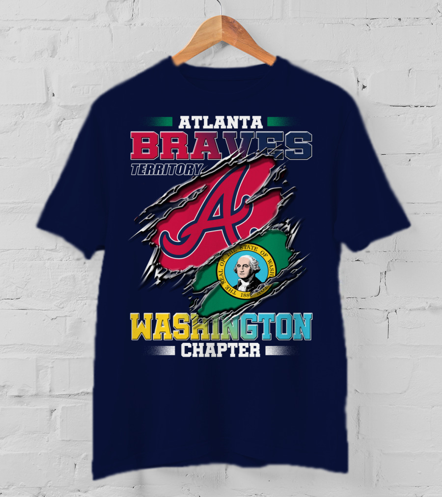 Atlanta Braves Territory Washington Chapter Seal Of The State Of Washington 1889 T-Shirt