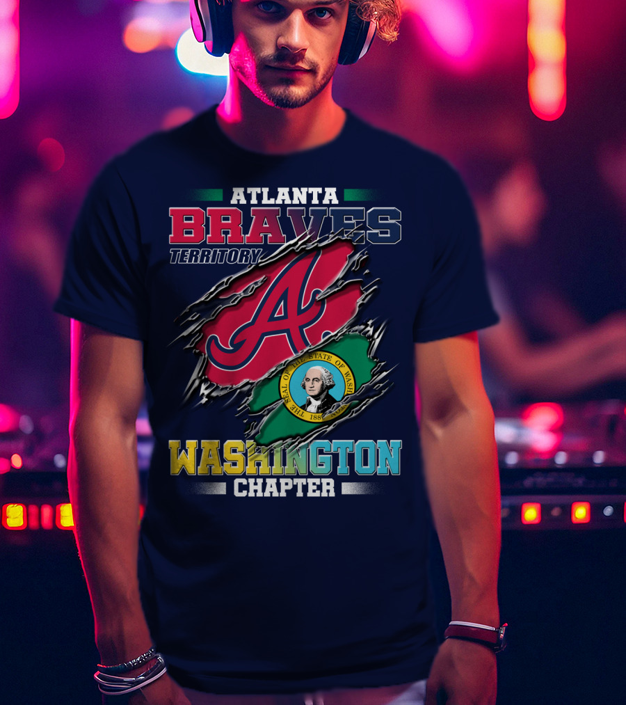 Atlanta Braves Territory Washington Chapter Seal Of The State Of Washington 1889 T-Shirt