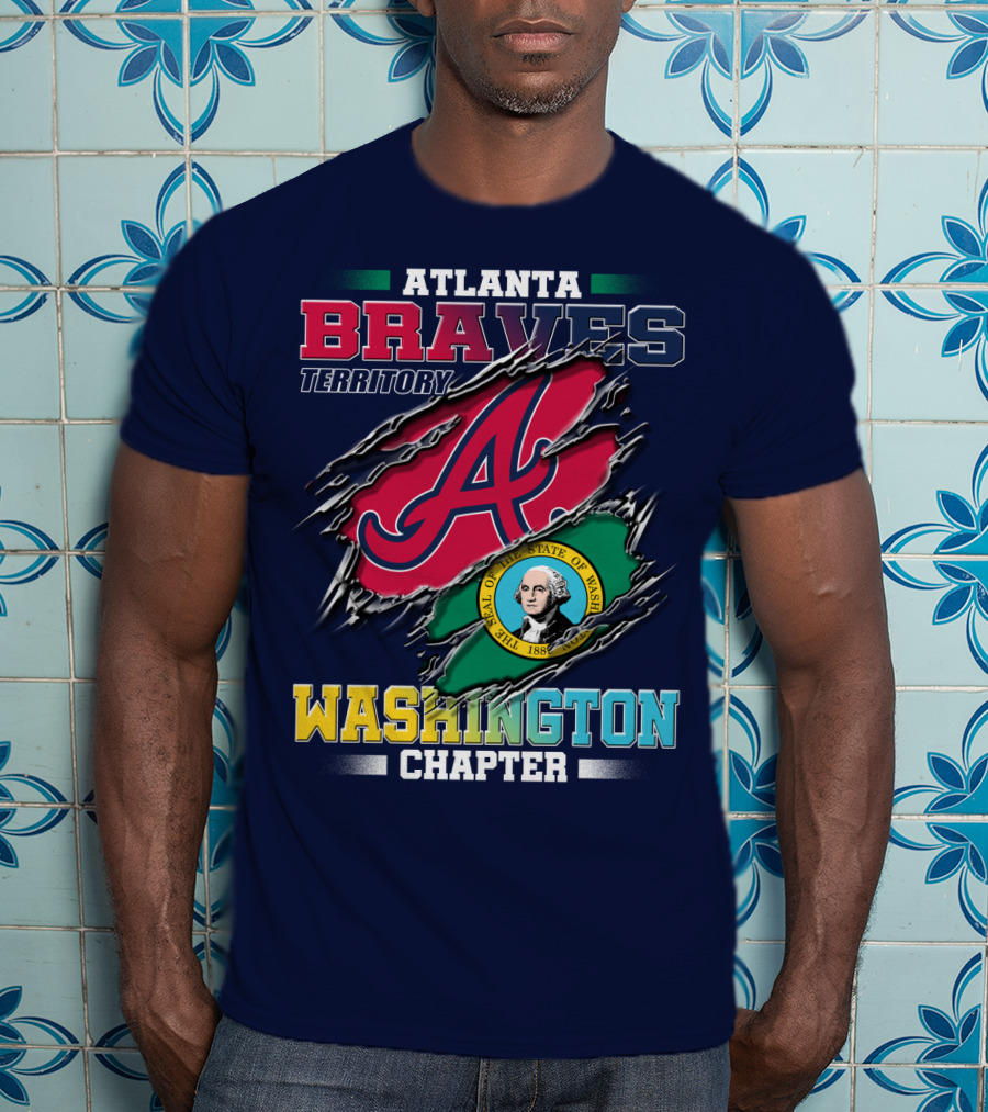 Atlanta Braves Territory Washington Chapter Seal Of The State Of Washington 1889 T-Shirt