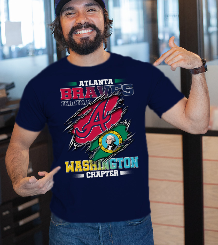 Atlanta Braves Territory Washington Chapter Seal Of The State Of Washington 1889 T-Shirt