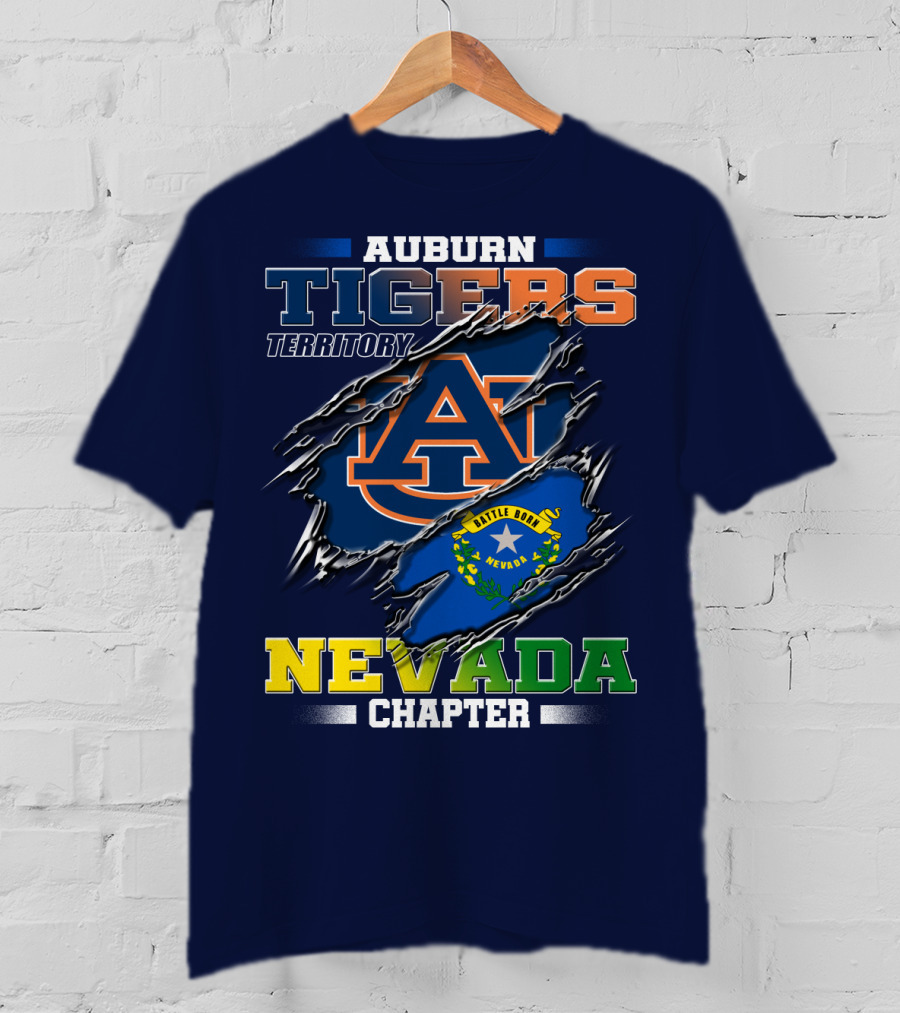Auburn Tigers Territory Nevada Chapter Battle Born T-Shirt