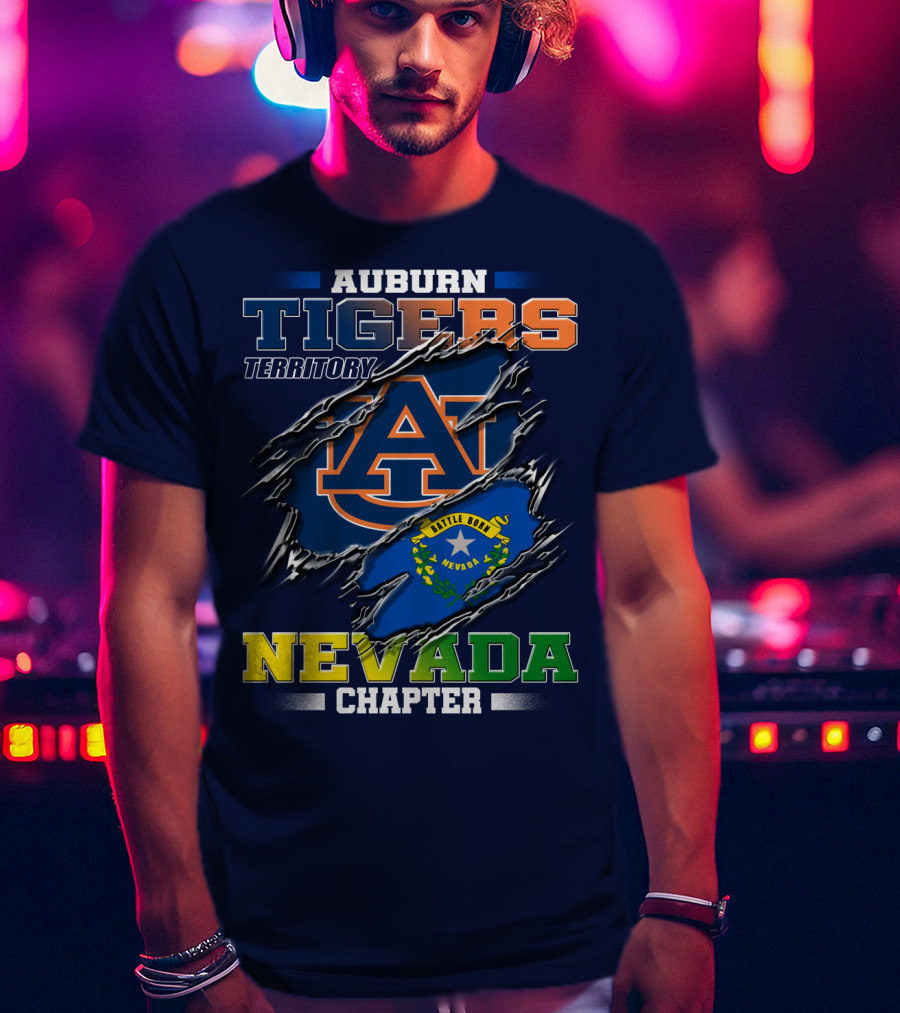 Auburn Tigers Territory Nevada Chapter Battle Born T-Shirt