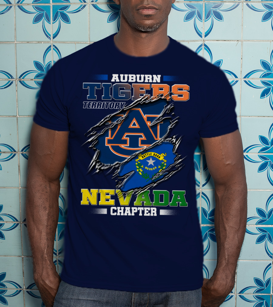 Auburn Tigers Territory Nevada Chapter Battle Born T-Shirt