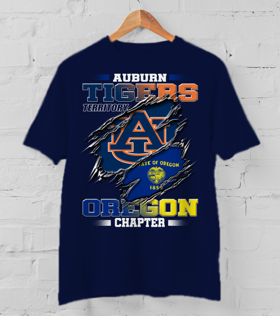 Auburn Tigers Territory Oregon Chapter State Of Oregon Seal T-Shirt