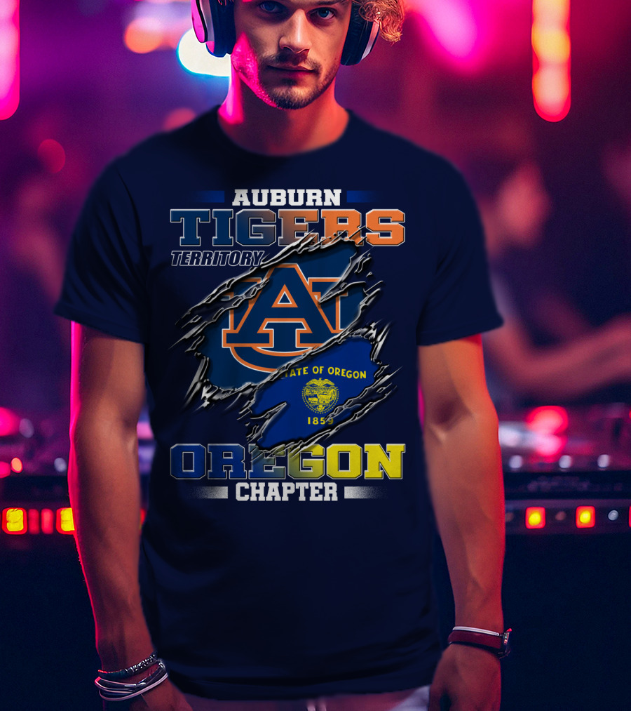 Auburn Tigers Territory Oregon Chapter State Of Oregon Seal T-Shirt