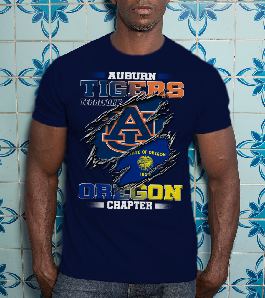 Auburn Tigers Territory Oregon Chapter State Of Oregon Seal T-Shirt