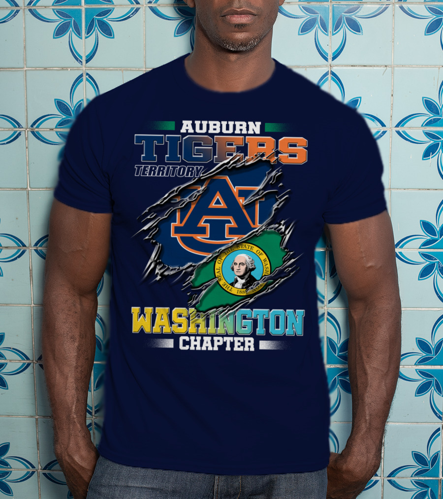 Auburn Tigers Territory Washington Chapter Seal Of Washington T-Shirt