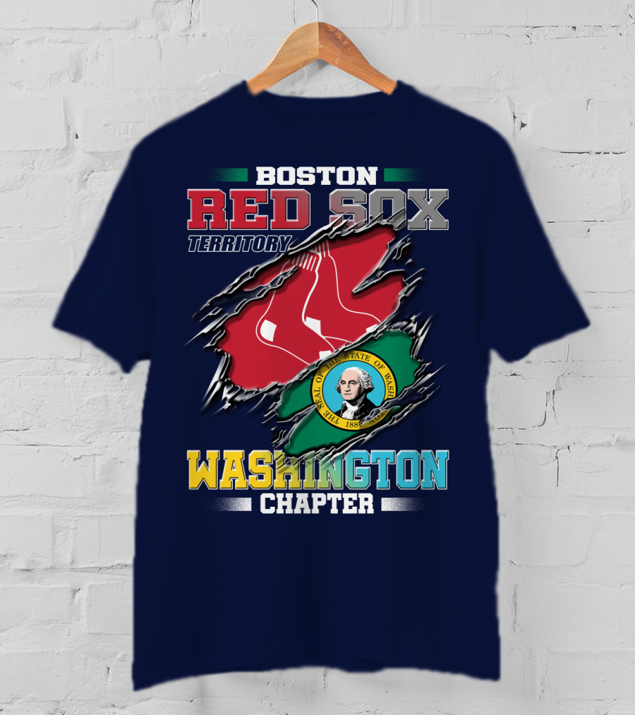 Boston Red Sox Territory Washington Chapter Seal Of The State Of Washington T-Shirt