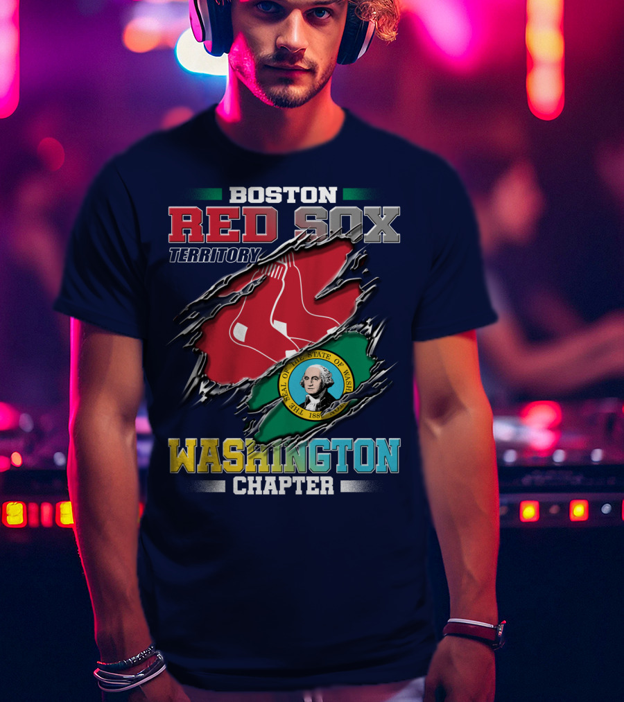 Boston Red Sox Territory Washington Chapter Seal Of The State Of Washington T-Shirt