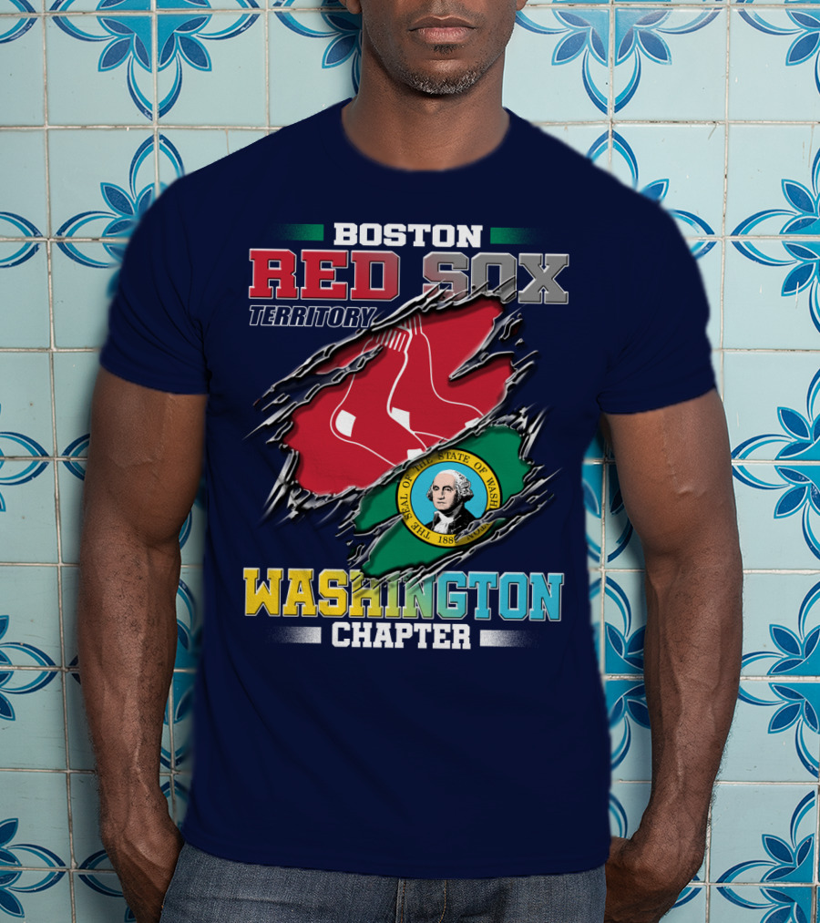 Boston Red Sox Territory Washington Chapter Seal Of The State Of Washington T-Shirt