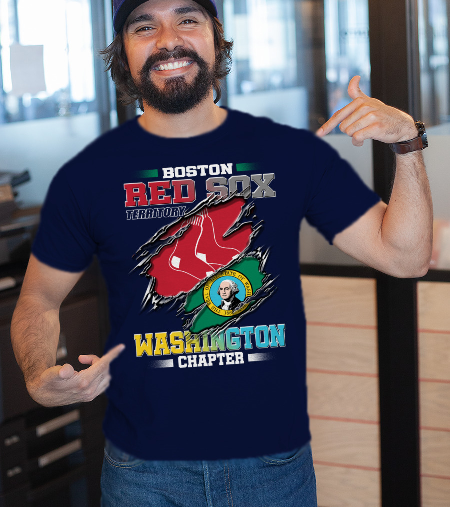 Boston Red Sox Territory Washington Chapter Seal Of The State Of Washington T-Shirt