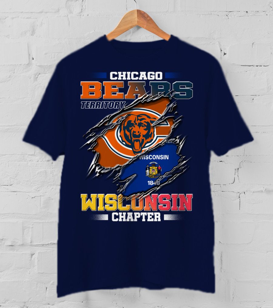 CHICAGO BEARS TERRITORY WISCONSIN CHAPTER 1848 T-Shirt