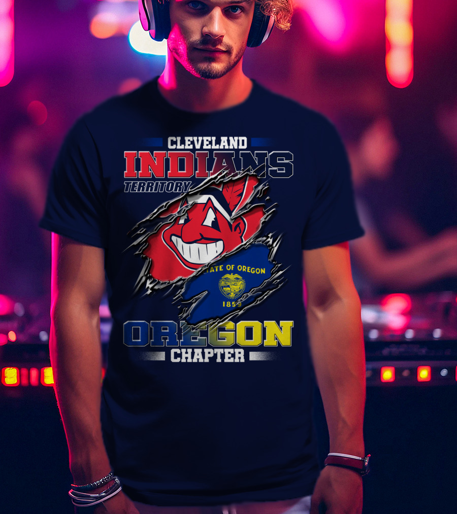 Cleveland Indians Territory Oregon Chapter State Of Oregon 1859 T-Shirt