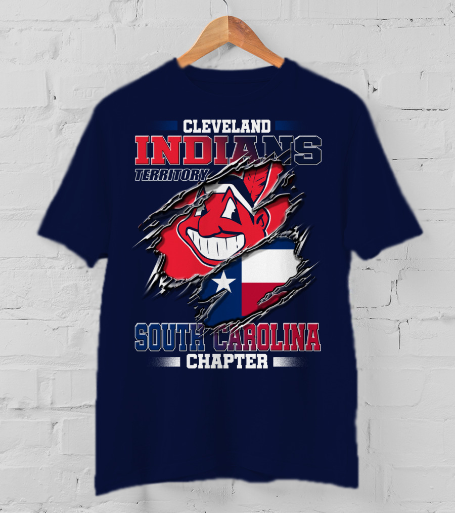 Cleveland Indians Territory South Carolina Chapter Texas Flag T-Shirt