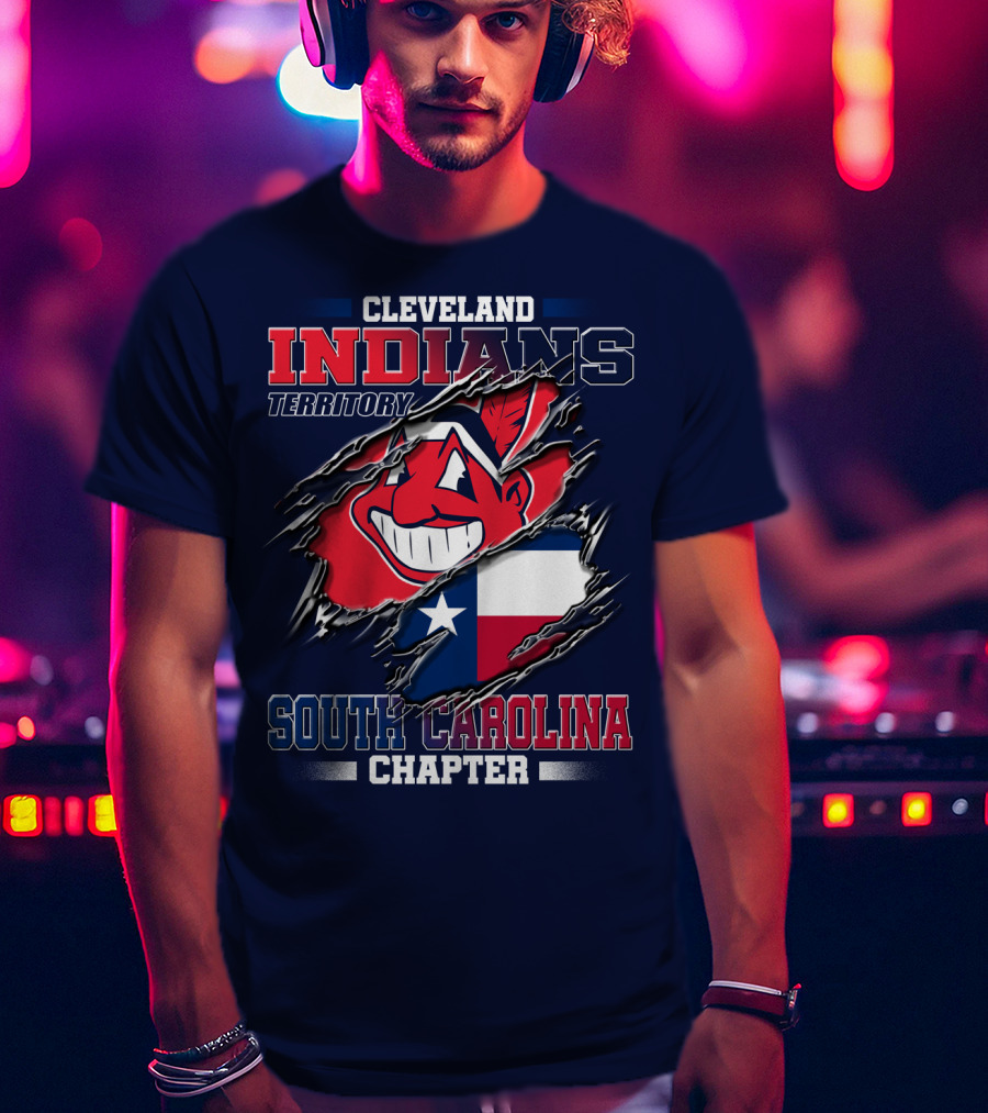Cleveland Indians Territory South Carolina Chapter Texas Flag T-Shirt