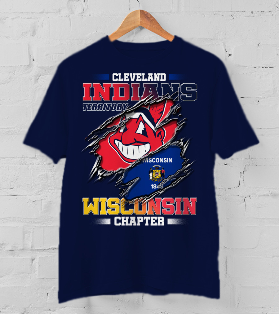 Cleveland Indians Territory Wisconsin Chapter 1848 T-Shirt
