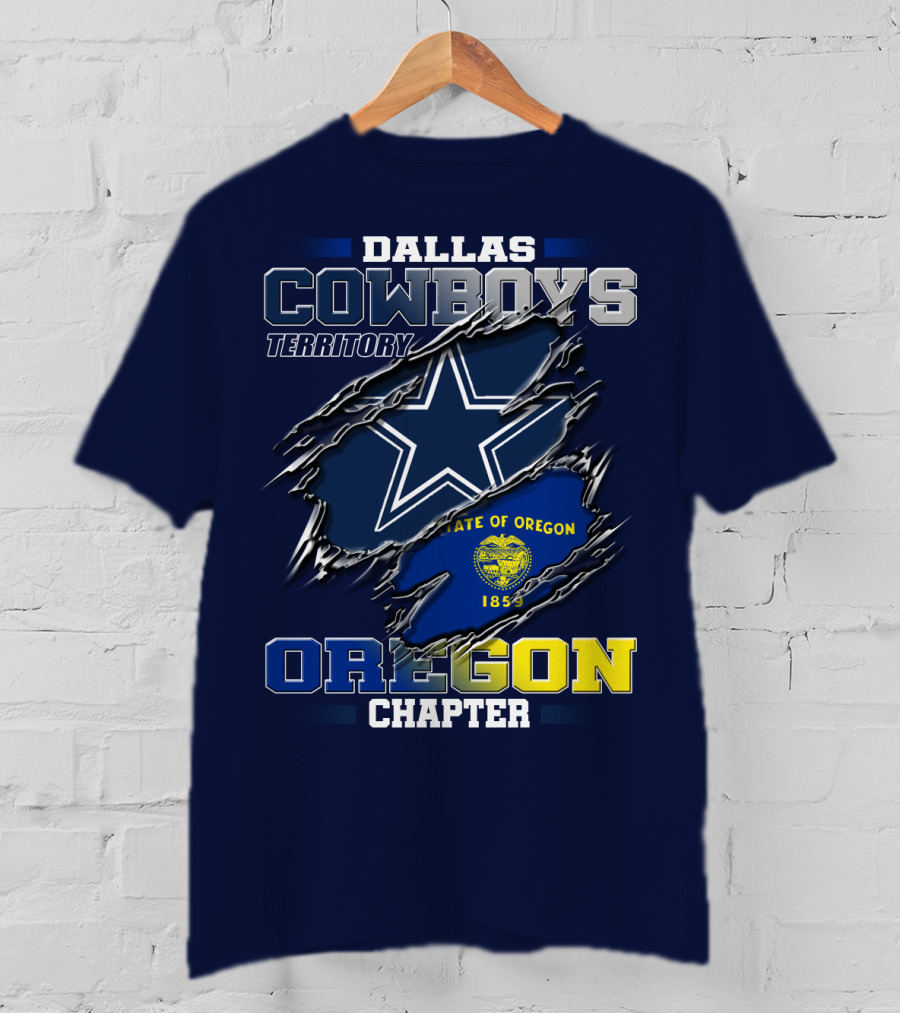 Dallas Cowboys Territory State Of Oregon Chapter 1859 T-Shirt