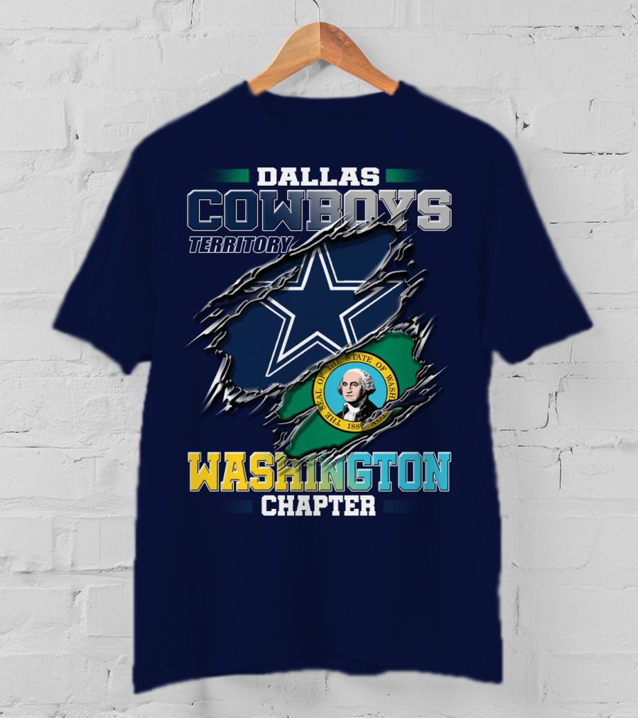 Dallas Cowboys Territory Washington Chapter Seal Of The State Of Washington T-Shirt