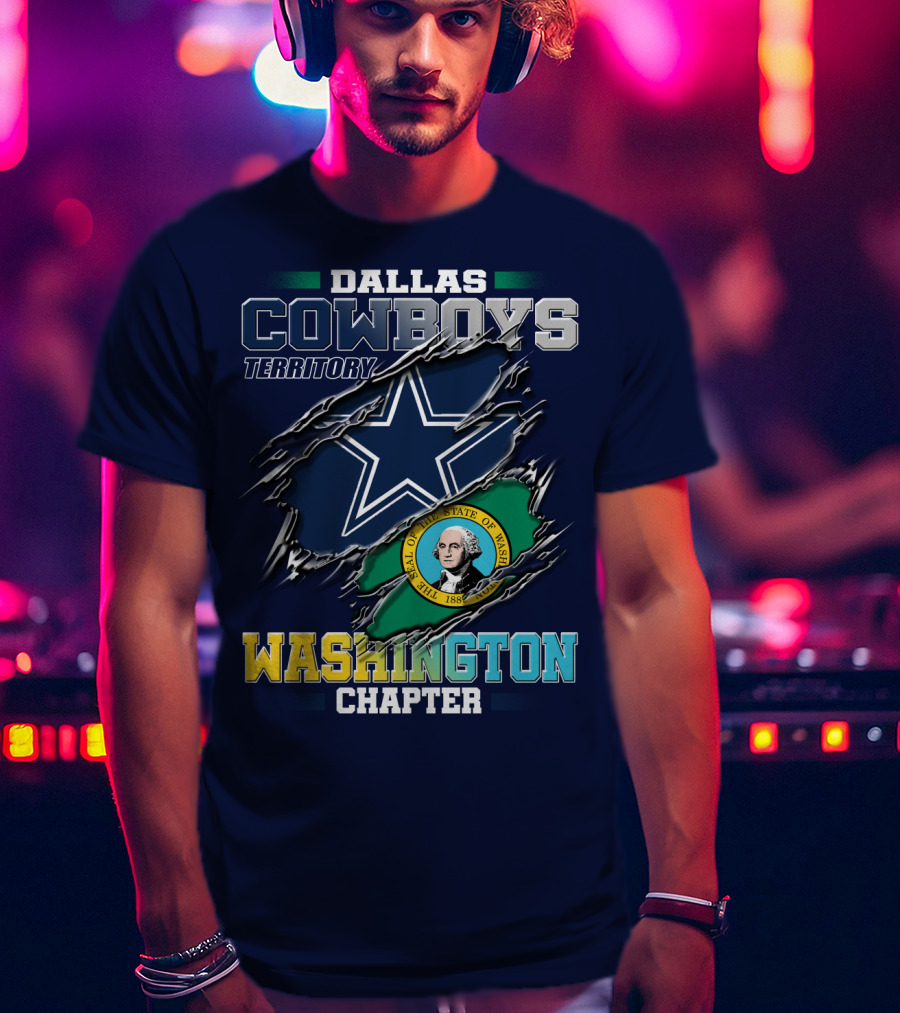 Dallas Cowboys Territory Washington Chapter Seal Of The State Of Washington T-Shirt