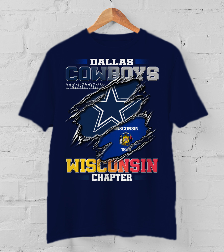Dallas Cowboys Territory Wisconsin Chapter 1848 T-Shirt