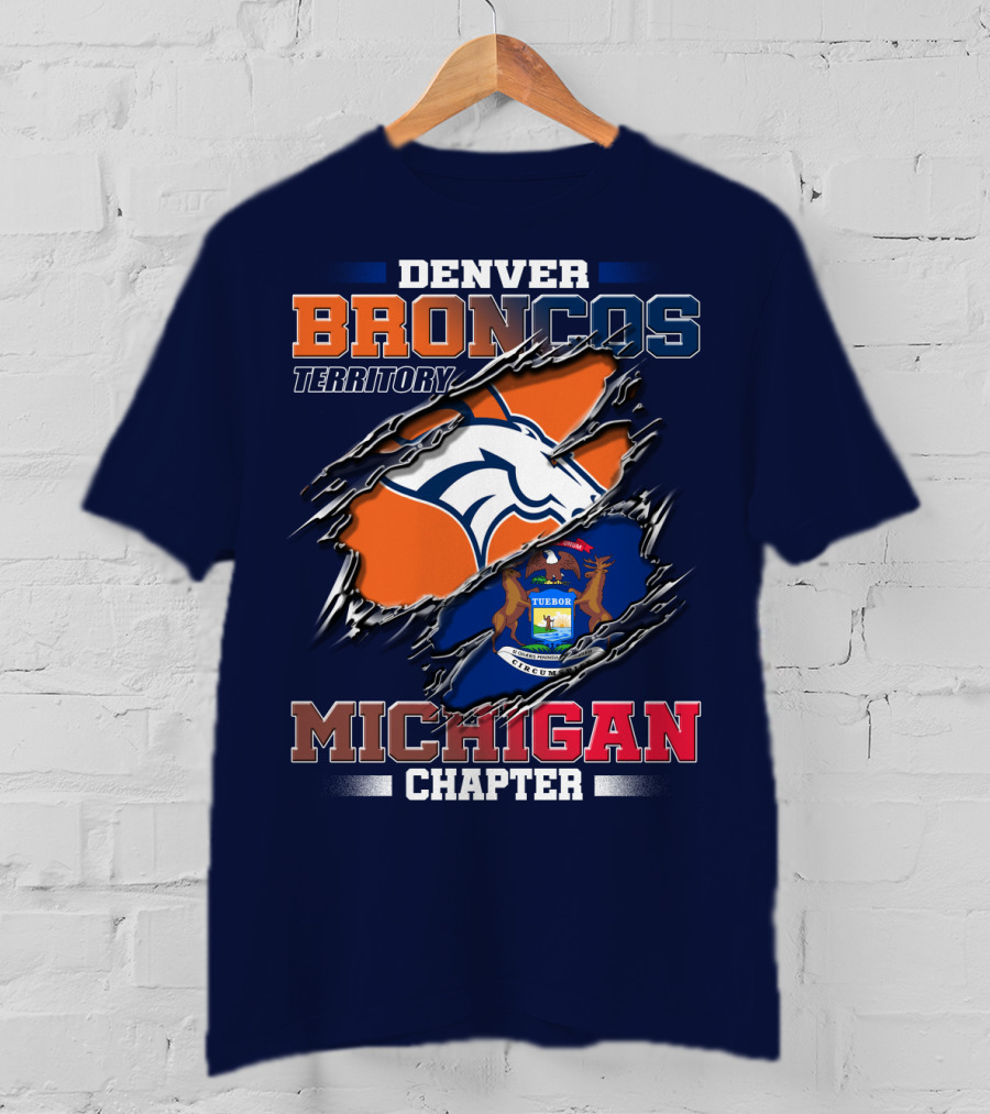 Denver Broncos Territory Michigan Chapter T-Shirt