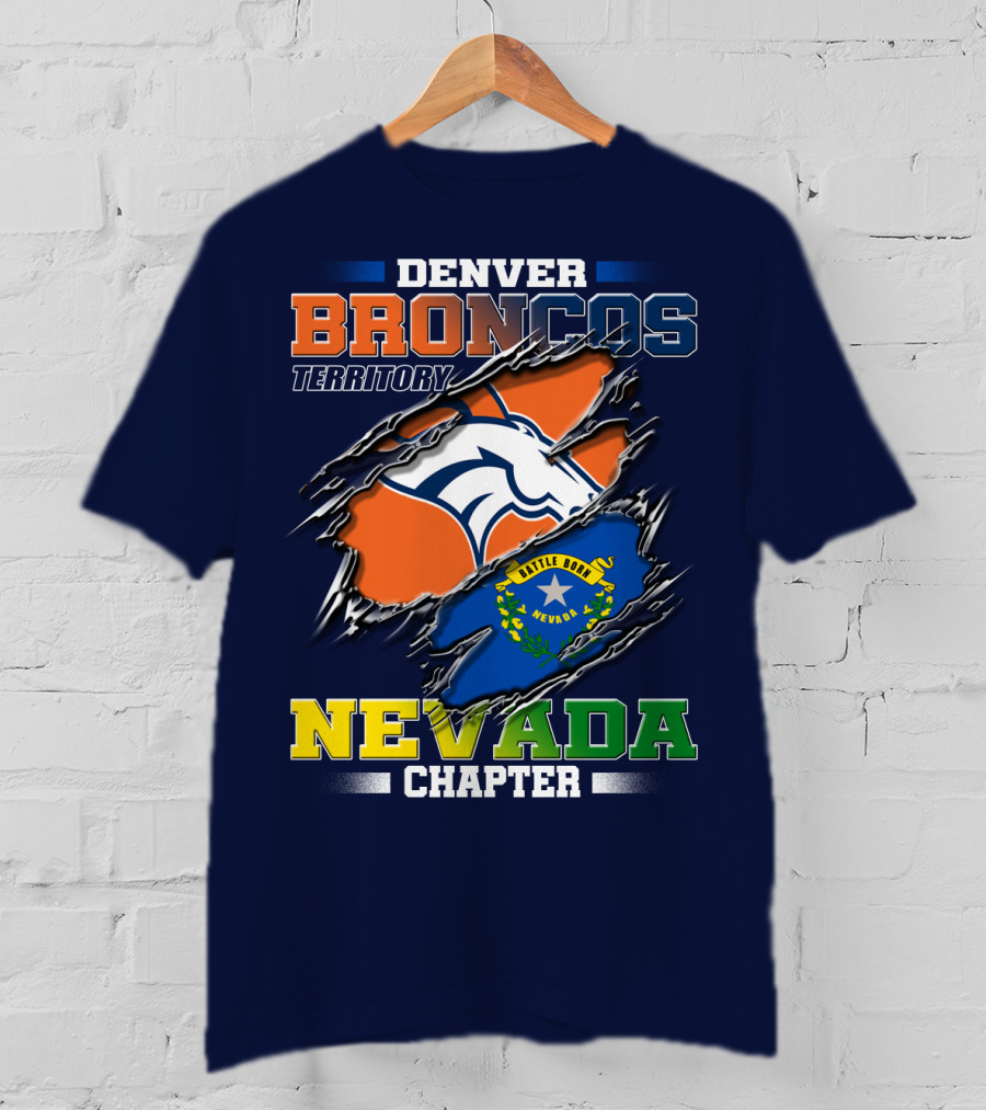 Denver Broncos Territory Nevada Chapter Battle Born T-Shirt