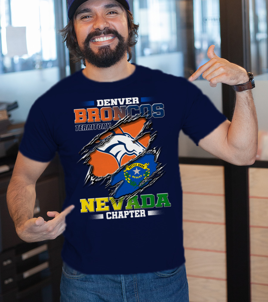 Denver Broncos Territory Nevada Chapter Battle Born T-Shirt