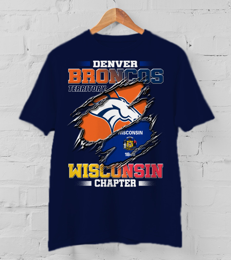 Denver Broncos Territory Wisconsin Chapter 1848 T-Shirt