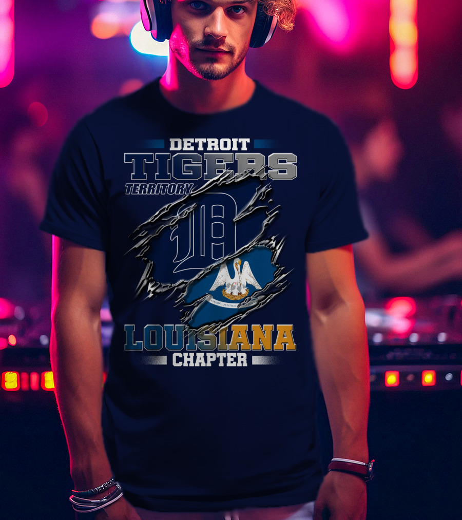 Detroit Tigers Territory Louisiana Chapter T-Shirt