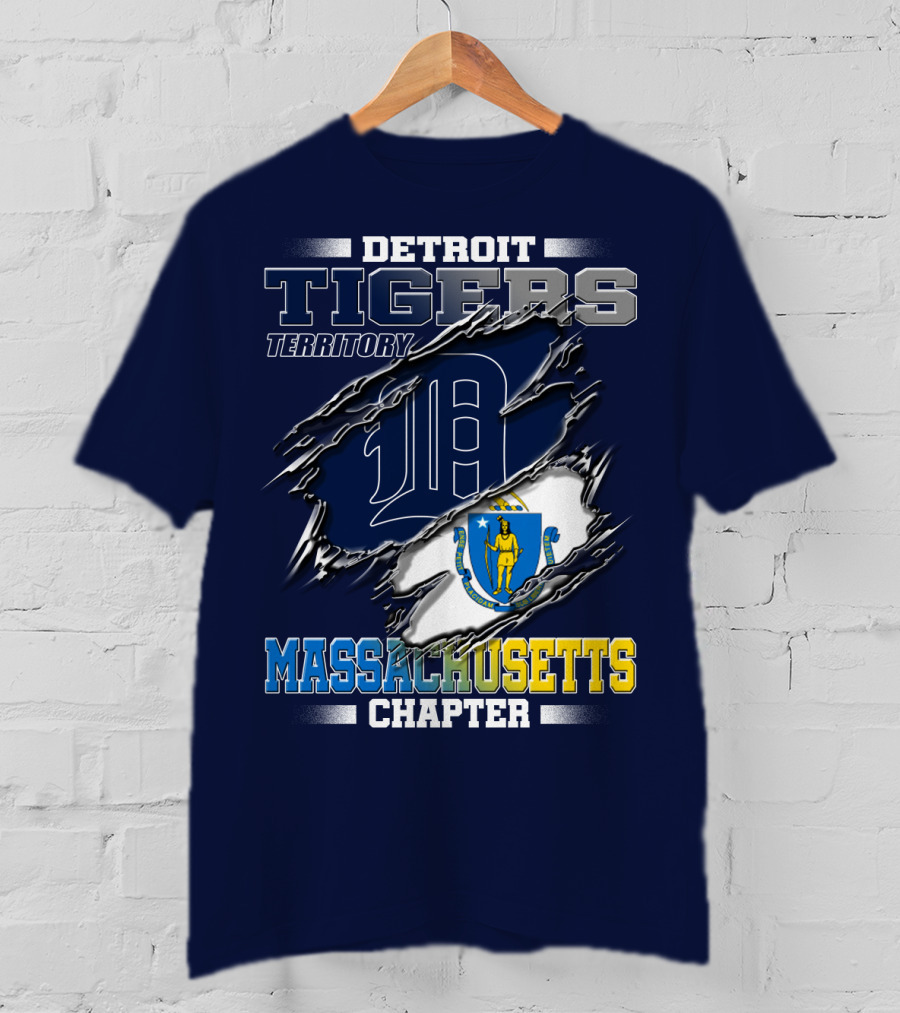 Detroit Tigers Territory Massachusetts Chapter T-Shirt