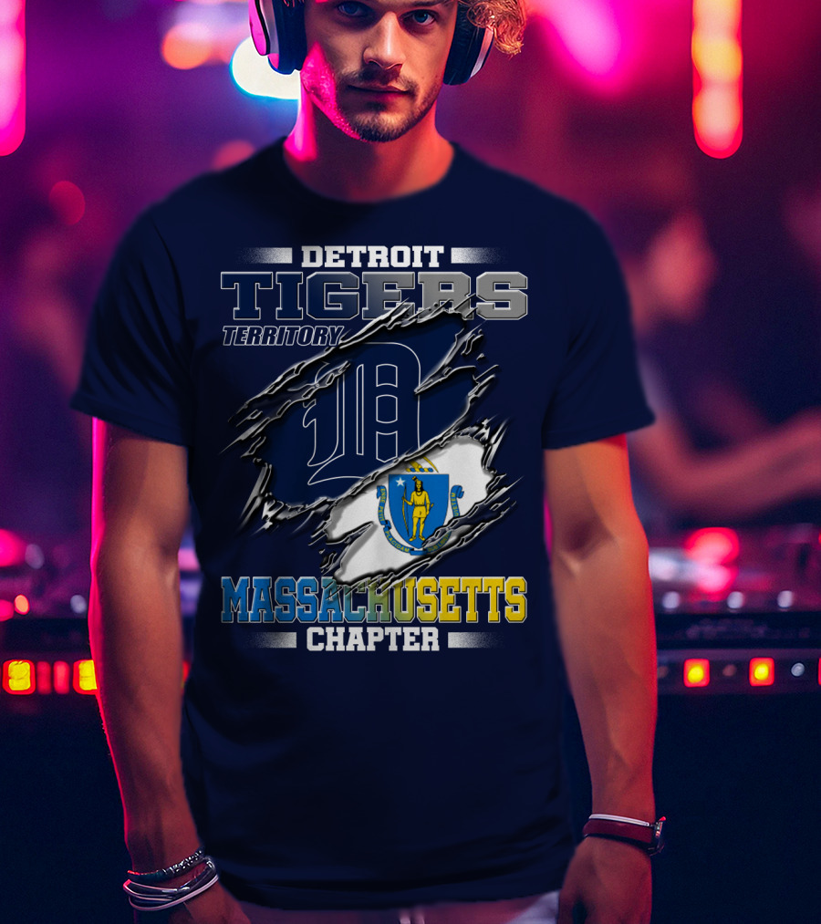 Detroit Tigers Territory Massachusetts Chapter T-Shirt