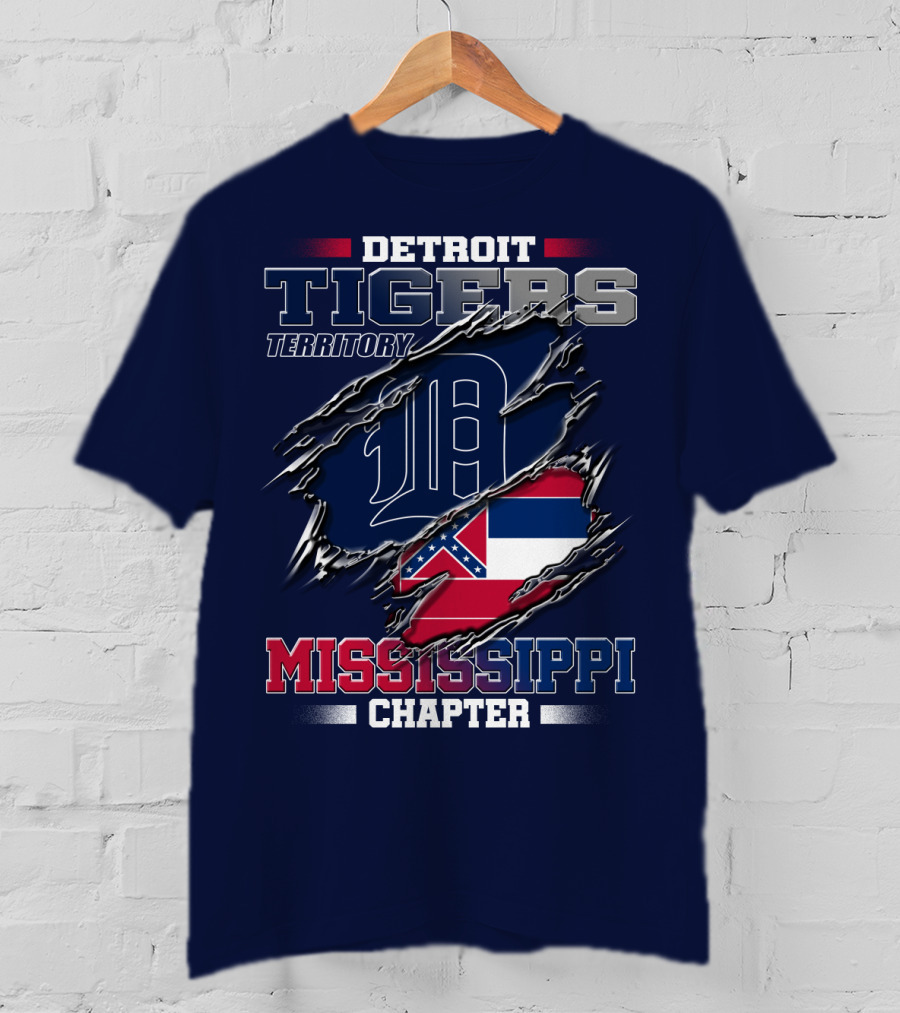 Detroit Tigers Territory Mississippi Chapter T-Shirt