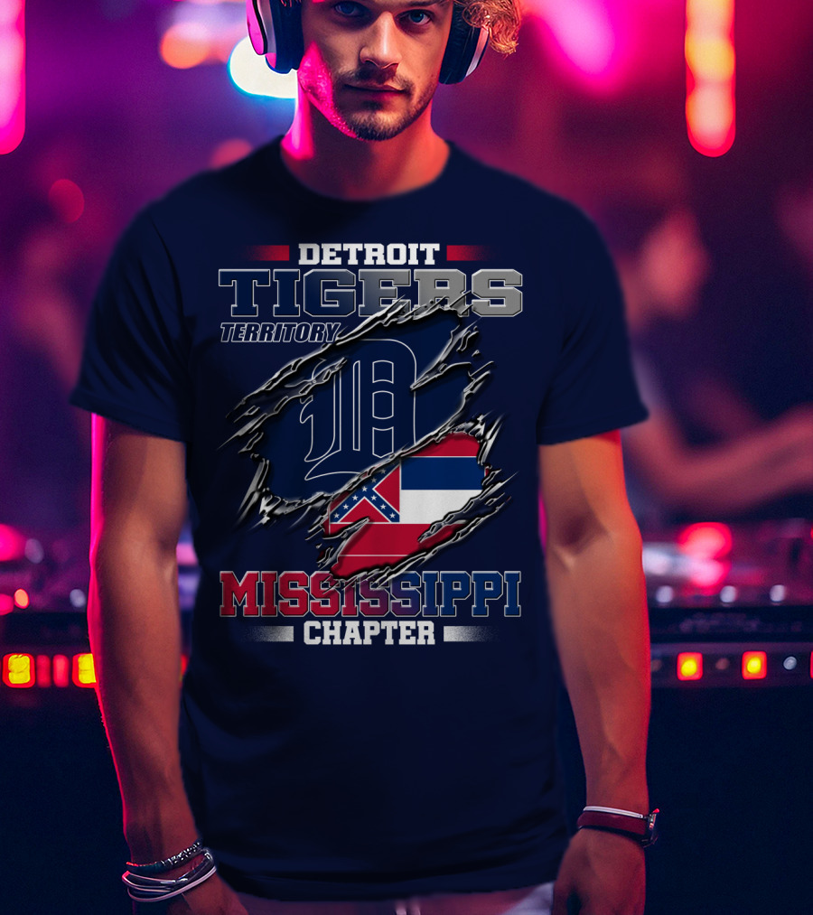 Detroit Tigers Territory Mississippi Chapter T-Shirt