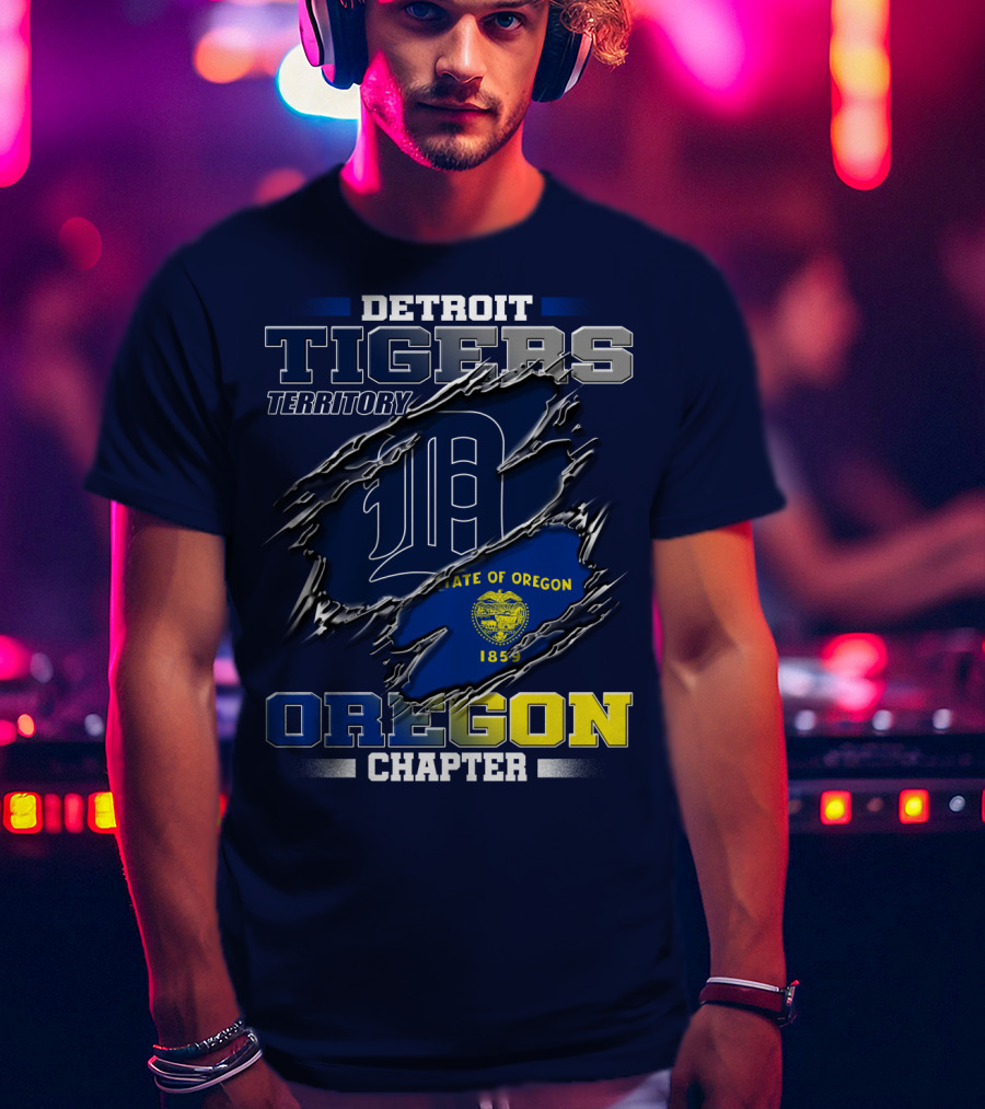 Detroit Tigers Territory Oregon Chapter State Of Oregon 1859 T-Shirt