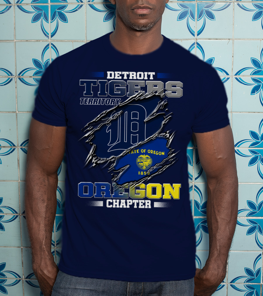 Detroit Tigers Territory Oregon Chapter State Of Oregon 1859 T-Shirt