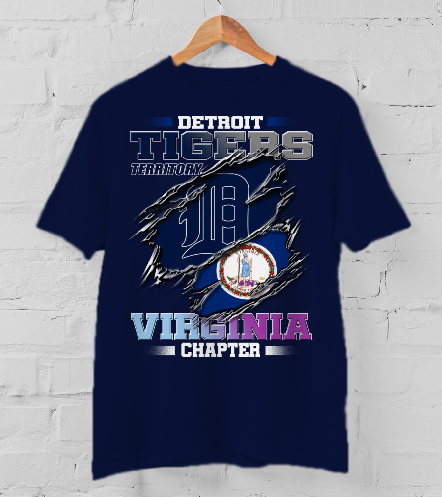 Detroit Tigers Territory Virginia Chapter T-Shirt