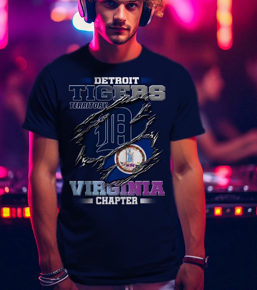 Detroit Tigers Territory Virginia Chapter T-Shirt