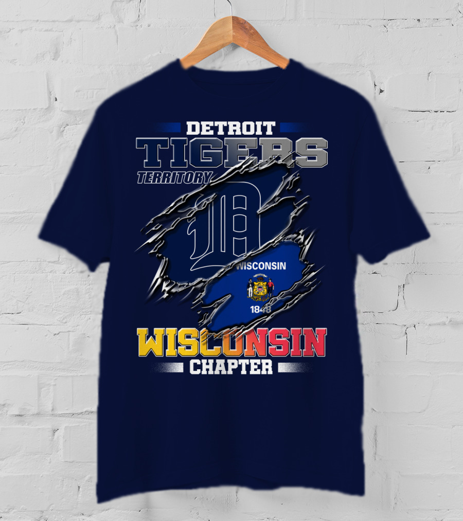 Detroit Tigers Territory Wisconsin Chapter 1848 T-Shirt