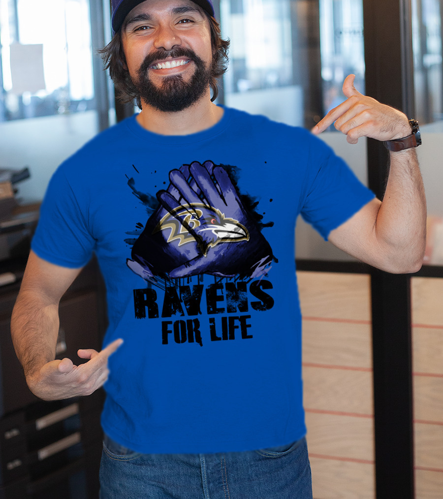 Baltimore Ravens For Life Fan Gear T-Shirt