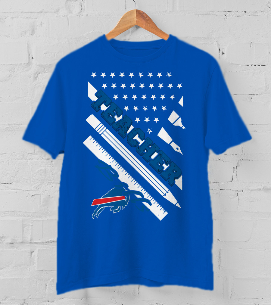 Usa Flag Teacher Buffalo Bills T-Shirt
