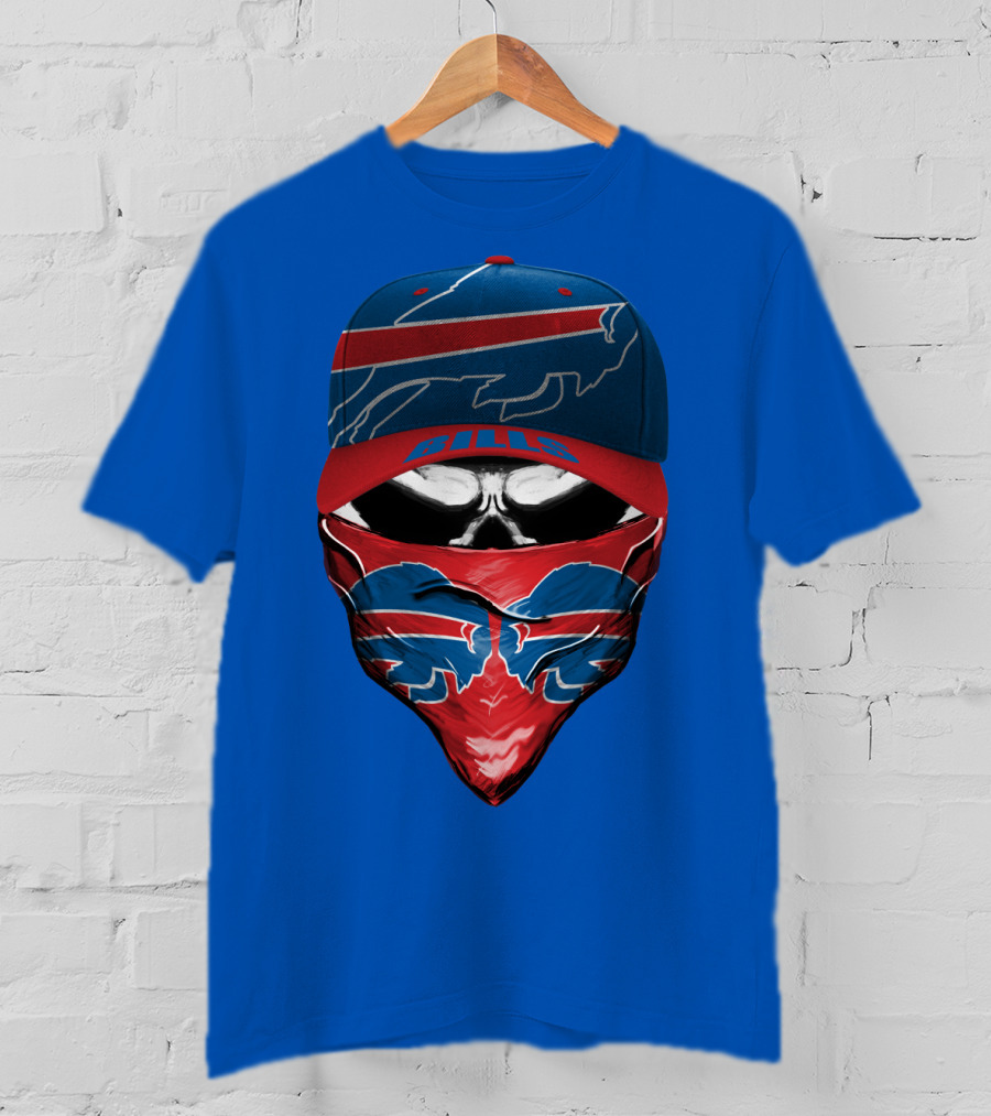 Buffalo Bills Nfl Logo Hat And Bandana Face T-Shirt
