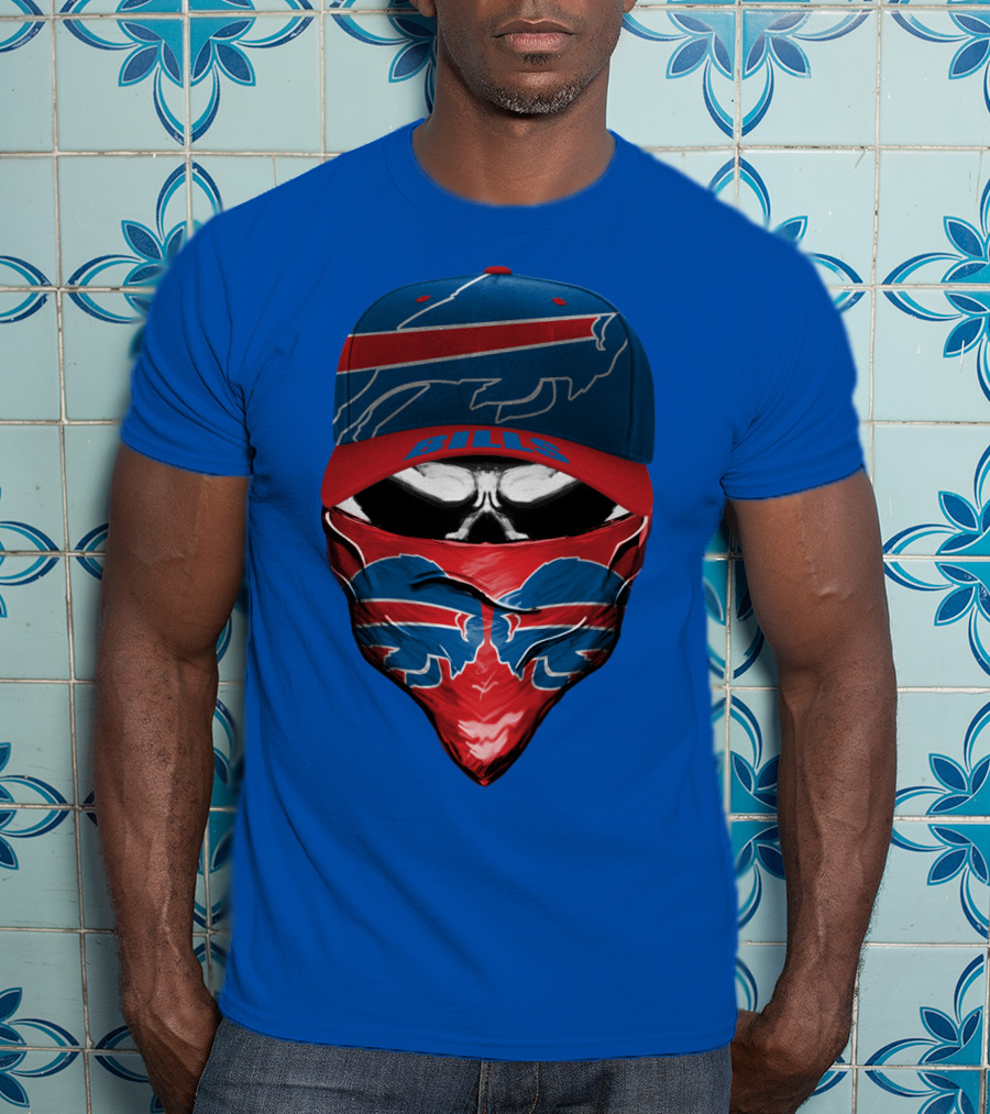 Buffalo Bills Nfl Logo Hat And Bandana Face T-Shirt