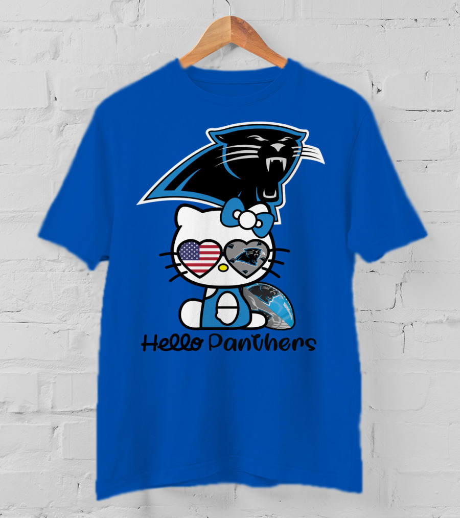 Hello Panthers Carolina Panthers Football T-Shirt